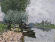 Alfred Sisley La Seine a Bougival oil painting reproduction